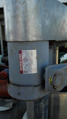 Sale>>ถังกวนผสมสแตนเลส2ชั้น มีหัวแก้สด้านล่าง มอเตอร์มิตซู 2 HP. 380 V. สภาพใหม่มาก!! 089-2499-123 นครปฐม