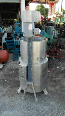 Sale>>ถังกวนผสมสแตนเลส2ชั้น มีหัวแก้สด้านล่าง มอเตอร์มิตซู 2 HP. 380 V. สภาพใหม่มาก!! 089-2499-123 นครปฐม