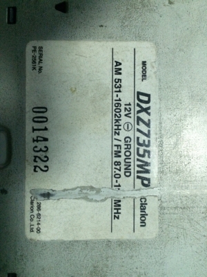 Clarion DXZ735MP 24Bit 4V MP3 CD FMคลื่นไทย AUX ปรีเอ้า3ชุด ไฟ7สี มือ2 Clarion DXZ735MP 24Bit 4V MP3 CD FMคลื่นไทย AUX ปรีเอ้า3ชุด ไฟ7สี มือ2