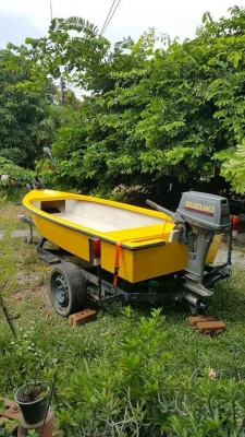 ขายเรือตกปลา 12ฟุต เครื่อง 15' แรงพร้อมเทเลอร์ อุปกรณ์ครบ พร้อมลงน้ำ