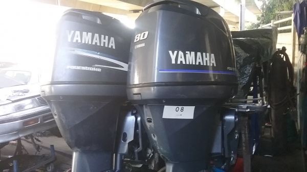 เครื่องเรือ yamaha 80 fourstroke หาง21นิ้ว เก่าญี่ปุ่น
