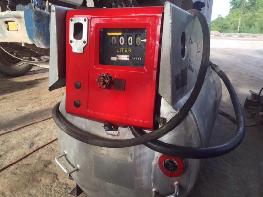 ขายถังน้ำมัน 500 ลิตร พร้อมหัวจ่าย สายยาว 7 เมตร