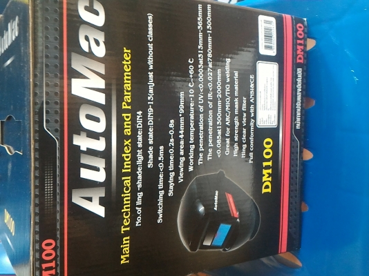 หน้ากากป้องกันแสงจากการเชื่อม Auto Mac แบบอัตโนมัติ ใช้พลังงานจากโซล่าเซลส์