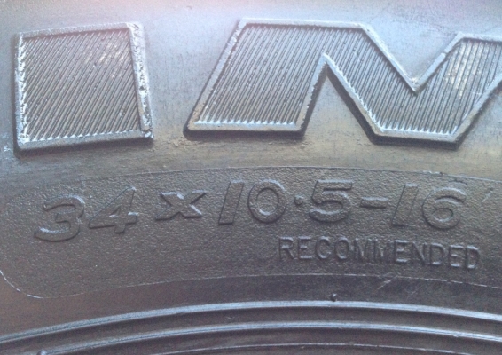 ยาง SIMEX Jungle trekker 34 10.5 R16 สภาพเข้าไร่เข้าสวน ลุยได้อีกนาน