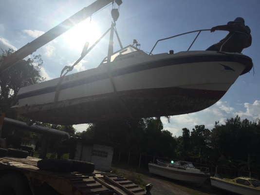 ขายเรือ 20 ฟุตเครื่องยนต์ดีเซล เครื่องใช้งานได้เลยมีคลิปคับ