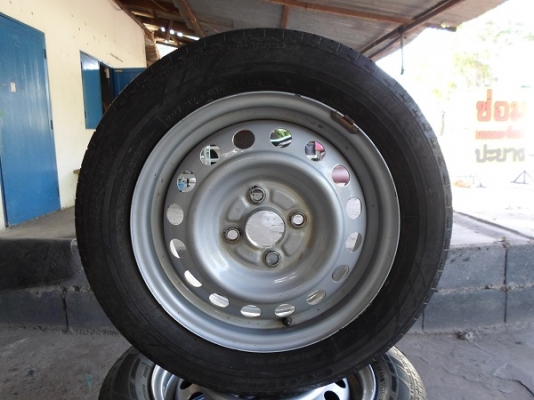 ล้อกะทะพร้อมยาง 165/65/14 ยางบริดสโตนปี12 ขอบ 14 4/100 ทั้งชุด2200