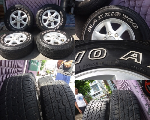 แม็กพร้อมยาง ISUZU D-max 3ชุด สภาพแม็กเดิมๆ ไม่คดไม่ดุ้ง ไม่เคยทำสี ราคาถูกๆ