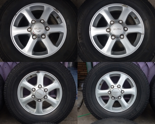 แม็กพร้อมยาง ISUZU D-max 3ชุด สภาพแม็กเดิมๆ ไม่คดไม่ดุ้ง ไม่เคยทำสี ราคาถูกๆ