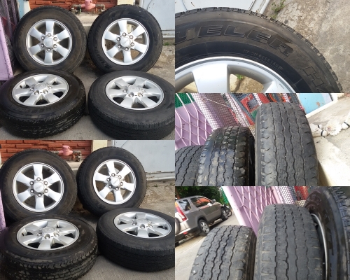 แม็กพร้อมยาง ISUZU D-max 3ชุด สภาพแม็กเดิมๆ ไม่คดไม่ดุ้ง ไม่เคยทำสี ราคาถูกๆ