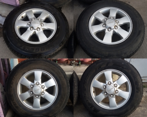 แม็กพร้อมยาง ISUZU D-max 3ชุด สภาพแม็กเดิมๆ ไม่คดไม่ดุ้ง ไม่เคยทำสี ราคาถูกๆ