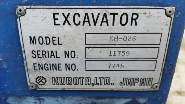 ขายด่วนรถเเม็คโครคูโบต้า KH-26เทียบเท่า PC30เคื่องคูโบต้า3สูบเก่าญี่ปุ่นแท้ไม่เคยใช้งานเมืองไทยเลยส่งให้ฟรีๆ