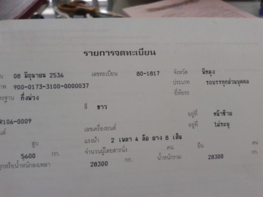 ขายค่ะมิตรซูไอ้ หลง   527   หัว+หาง ติดแก๊ส  NGV 260แรงม้า  2เพลา พร้อมใช้งาน (เจ้าของขายเอง)