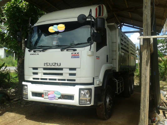 ขายรถบรรทุก 10 ล้อดัมพ์ ISUZU DECA 360 แรงม้าปี 2557 มีระบบลากพ่วง ราคา 550000