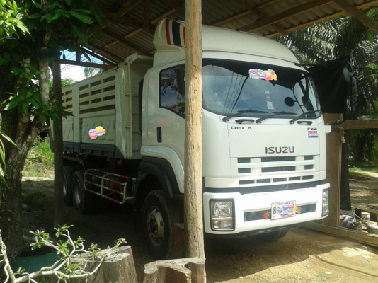 ขายรถบรรทุก 10 ล้อดัมพ์ ISUZU DECA 360 แรงม้าปี 2557 มีระบบลากพ่วง ราคา 550000