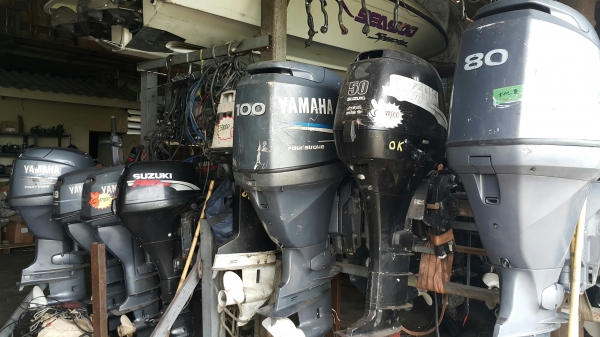 เครื่องเรือ Yamaha Honda Suzuki ทั้ง 2 และ 4 จังหวะ มือสองจากญี่ปุ่นมากมาย มีเกือบทุกรุ่น