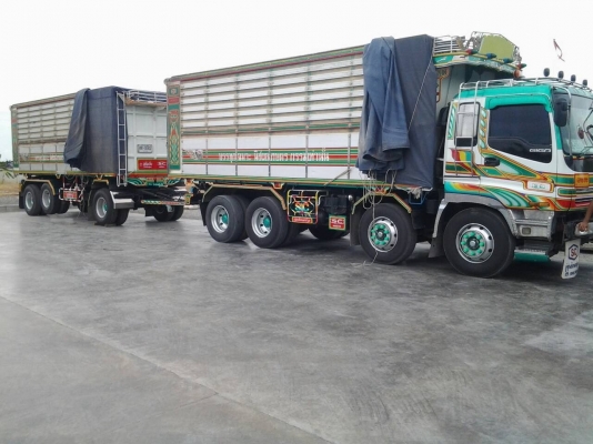 ขาย ISUZU GIGA 360 พ่วงแม่ลูก กระบะเนียมคอกเกษตรดั๊ม อู่ ซุ่นชัย รถจดทะเบียนปี 54