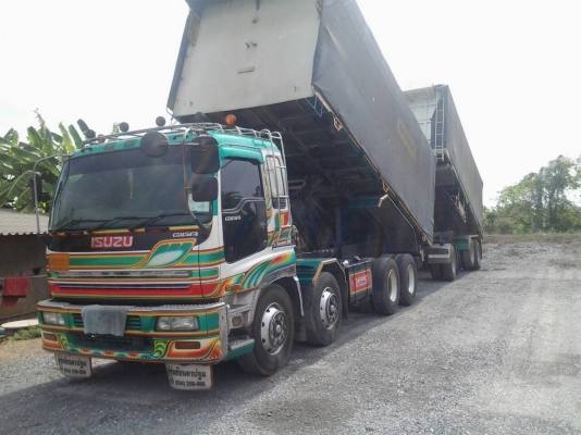 ขาย ISUZU GIGA 360 พ่วงแม่ลูก กระบะเนียมคอกเกษตรดั๊ม อู่ ซุ่นชัย รถจดทะเบียนปี 54