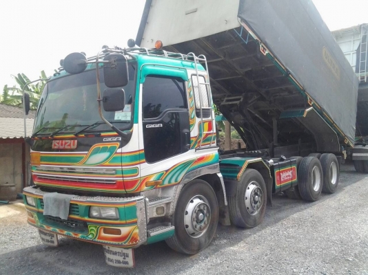 ขาย ISUZU GIGA 360 พ่วงแม่ลูก กระบะเนียมคอกเกษตรดั๊ม อู่ ซุ่นชัย รถจดทะเบียนปี 54