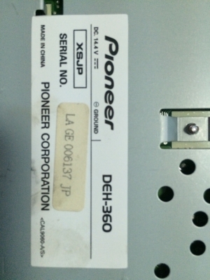 Pioneer DEH-360 MP3 CD AUX เพาเวอร์50W-4 ไม่มีปรีเอ้า สภาพสวย มือ2 ญี่ปุ่น