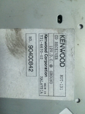 KENWOOD RDT-131 CD AUX เพาเวอร์50*4 ไม่มีปรีเอ้า สภาพสวย มือ2 ญี่ปุ่น