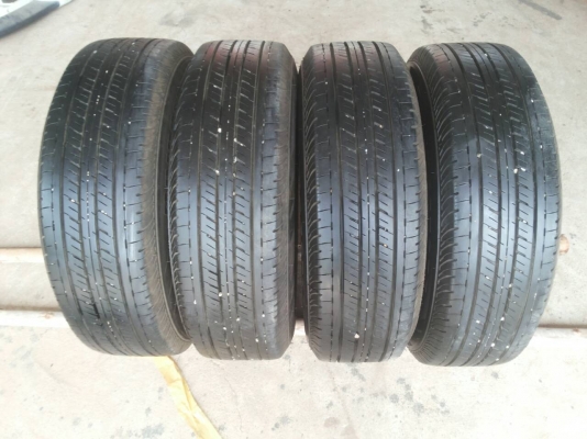 ล้อกะทะฝาครอบพร้อมยางเดิมบริสโตน DURAVIS 205/70ขอบ15 ปี15ถอดป้ายแดง