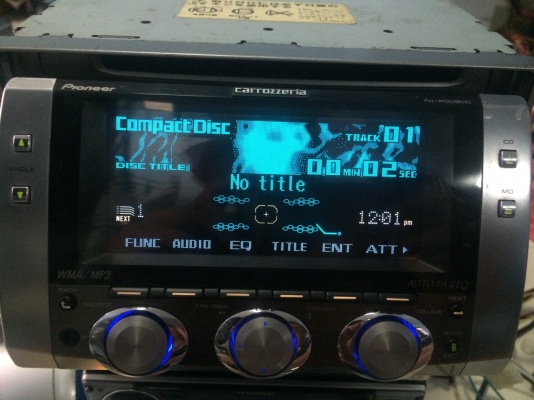 Pioneer FH-009MD Made in Japan รุ่นท็อป 24Bit จอไฟฟ้า กราฟฟิกจอขนาดใหญ่ ปรับระดับจอขึ้นลง MP3 MD CD AUX ปรีเอ้า 3 ชุด สภาพสวย มือ2 ญี่ปุ่น