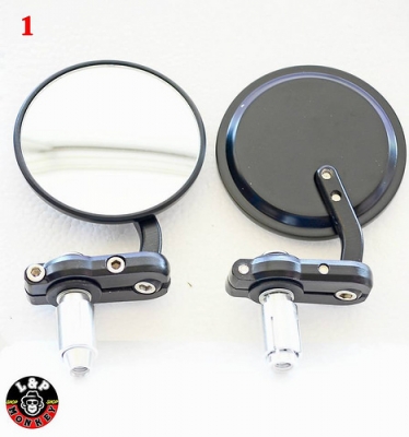 ของเข้า กระจกปลายแฮนด์ L&amp;P ท่อ Z800 เคฟราแท้ ทรง AKRAPOVIC 8500 ทั้งชุดพร้อมคอ กระจกทรง ZRM 900