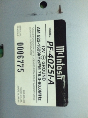 ชุด Mcintosh เครื่องเล่น PF-40251-A CD MD และ Power Amp EF-1080I สภาพสวย มือ2 ญี่ปุ่น ชุด Mcintosh เครื่องเล่น PF-40251-A CD MD และ Power Amp EF-1080I สภาพสวย มือ2 ญี่ปุ่น