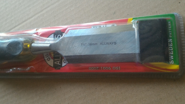 สิ่วงานไม้อย่างดี ของใหม่  ALLWAYS  หน้ากว้างขนาด 38 มม.แกนเหล็กถึงด้าม