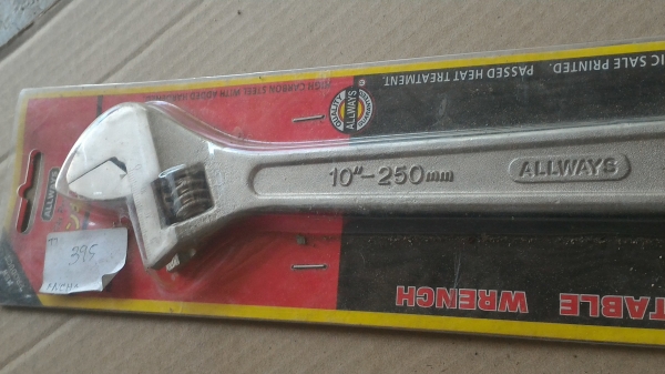 ประแจเลื่อน ALLWAYS ขนาด 10 นิ้ว ปากจับได้กว้าง 33 มม.ของใหม่เก่าเก็บ