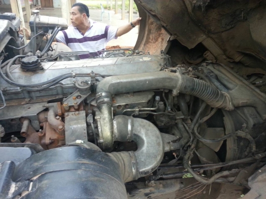 ขายรถบรรทุก 22 ล้อพ่วงแม่ลูกคอกไม่ดัมพ์ HINO FM2P เครื่อง K13C 335 แรงม้า 2 เพลา ลูกพ่วง 3 เพลา ราคา 1250000