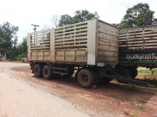 ขายรถบรรทุก 22 ล้อพ่วงแม่ลูกคอกไม่ดัมพ์ HINO FM2P เครื่อง K13C 335 แรงม้า 2 เพลา ลูกพ่วง 3 เพลา ราคา 1250000