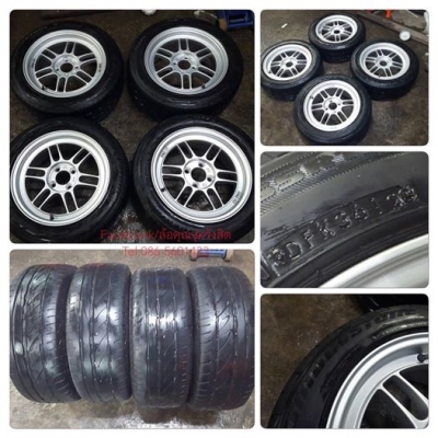 ขายล้อใหม่15" RPF1ก้านตรง กว้าง7 4รู100+ยางปี12 4วงราคา 10,900฿!!!