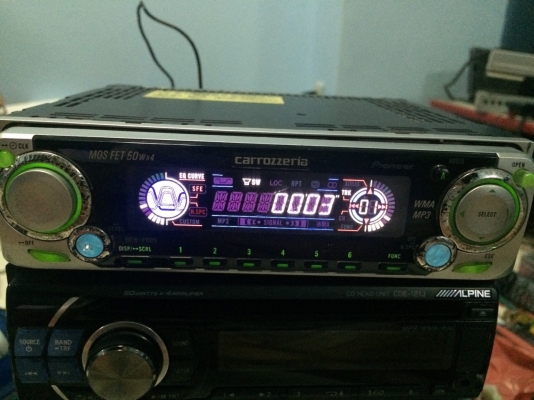 Pioneer DEH-005 ซิ้งดำ MP3 CD ปรีเอ้า1ชุด คุมกล่องCD มือ2 ญี่ปุ่น