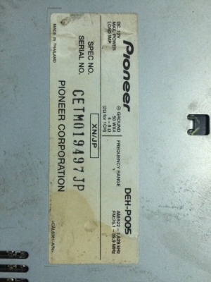 Pioneer DEH-005 ซิ้งดำ MP3 CD ปรีเอ้า1ชุด คุมกล่องCD มือ2 ญี่ปุ่น