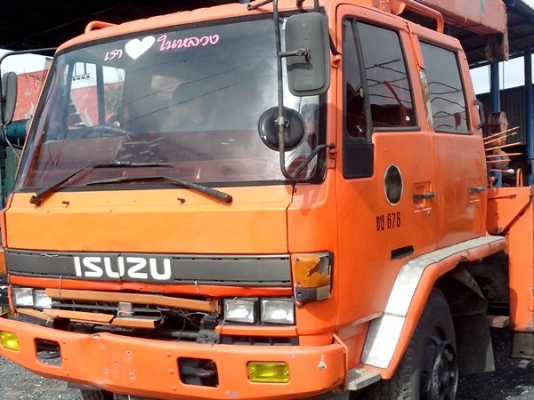 ขายรถบรรทุกหกล้ออีซูซูร็อคกี้ FTR11HY - 4 ประตู้ เครื่อง 165 แรงม้า ติดเครน 8ตัน 3 ปลอก 2 ชักยาวประม