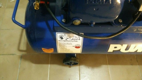 ปั้มลมสายพาน PUMA 1 HP ถังลม 120 ลิตร ไฟบ้าน 220 ขาย 6600