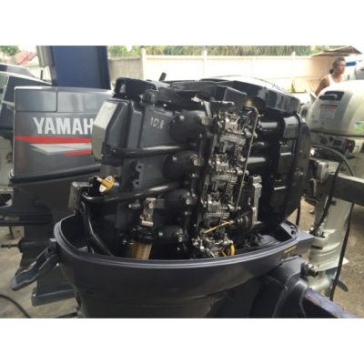 ขายเครื่องเรือเร็วมือสอง Yamaha 50แรง 4จังหวะ 4สูบ หางยาว 25นิ้ว จากญีปุ่น