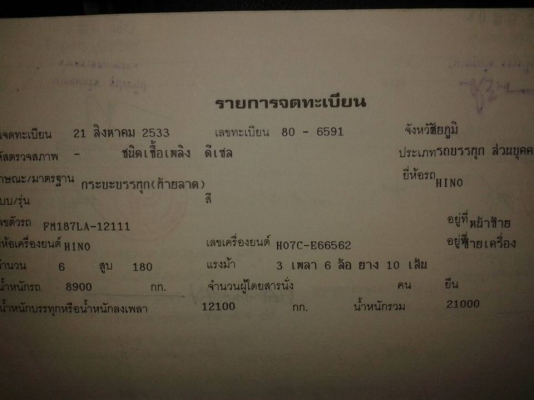 ขาย10ล้อ2เพลา HONO FM18 หางลาก320 แชชซีสวย เครื่องดี พ.เพาเวอร์ เบรคทิ๊ฟฟี่ สภาพพร้อมลุยงาน เอกสารพร้อมโอน ขาย10ล้อ2เพลา HONO FM18 หางลาก320 แชชซีสวย เครื่องดี พ.เพาเวอร์ เบรคทิ๊ฟฟี่ สภาพพร้อมลุยงาน เอกสารพร้อมโอน