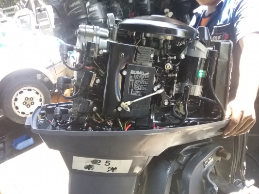 เครื่องเรือ yamaha 60hp ทริมไฟฟ้าหางยาวเก่าญี่ปุ่นครับ