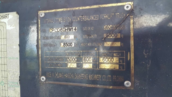 ขายรถยกโฟร์คลิฟท์ 6ตัน