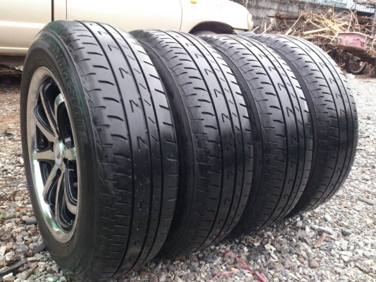 ขายแม็ก 4รู100 ขอบ15 พร้อมยาง185/65R15บริดสโตน อีโคเปีย ยางสัปดาห์ที่46ปี13 ดอกยางหนาสดเท่ากันไม่ร้าว สวยๆจำนวน 1 ชุด