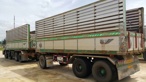 ขายรถพ่วง 24 ล้อ แม่.ลูก กระบะเนียมคอกเกษตรดั้ม อู่.ส สมศักดิ์ HINO P