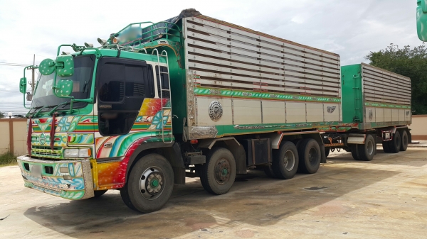 ขายรถพ่วง 24 ล้อ แม่.ลูก กระบะเนียมคอกเกษตรดั้ม อู่.ส สมศักดิ์ HINO P