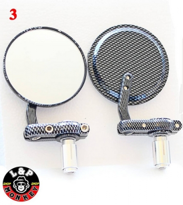 ของเข้า กระจกปลายแฮนด์ L&amp;P ท่อ Z800 เคฟราแท้ ทรง AKRAPOVIC 8500 ทั้งชุดพร้อมคอ กระจกทรง ZRM 900