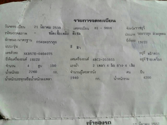 ขายรถ ISUZU NKR57E ปี39 เครื่อง 4BC2 100 แรงม้า คัสซีสวย เอกสารพร้อมโอน ขายรถ ISUZU NKR57E ปี39 เครื่อง 4BC2 100 แรงม้า คัสซีสวย เอกสารพร้อมโอน