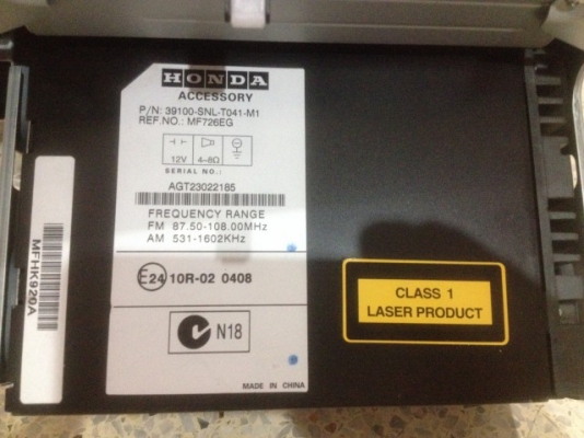 วิทยุเดิม HONDA CIVIC FD สภาพสวยใช้งานได้ปกติ วิทยุเดิม HONDA CIVIC FD สภาพสวยใช้งานได้ปกติ
