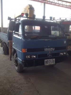 6ลัอติดเครน....อีผซูซุ NPR 115 แรง เกียร์สั้น เครน TADANO ท้อง V3แลอก2ชัก