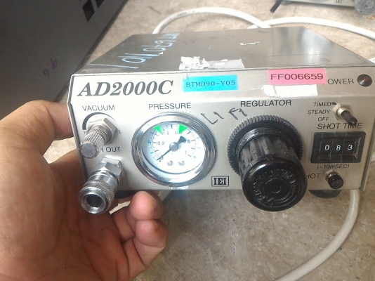 เครื่องช่วยจ่ายของเหลว โคยใช้ลมข่วย สามารถตั้งเวลาให้ทำงานแต่ละครั้ง