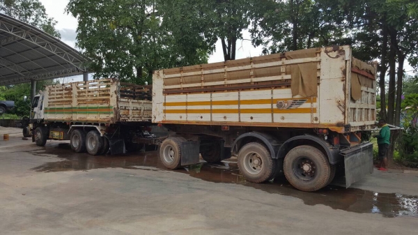 ขายรถพ่วง ดั้มแม่-ลูก 3 คาน HINO FM2K เครื่องเดิม K13D 260 แรงม้า คัสซีสวยตลอดเส้น ยางเต็ม แอร์เย็น ทะเบียนพร้อมโอน